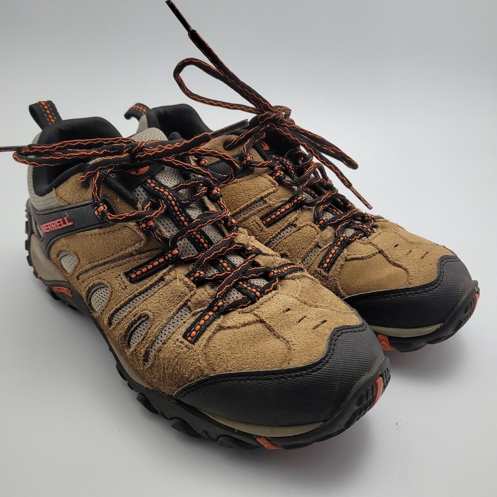 Merrell CrossLander Vent Shoes Men's 8.5 Brown Hiking Trail Outdoor Sneakers